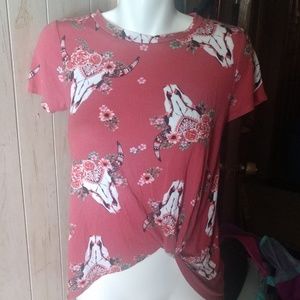 2 Floral Steer horn Tops
